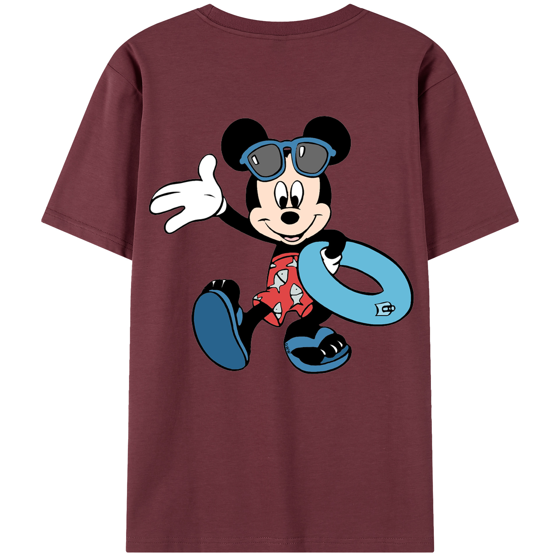 （画像用） ミッキーマウス Mickey Mouse 綿100％半袖Tシャツ（背面プリント）